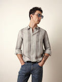 BEAR HOUSE Grey Riviera Stripe Shirt