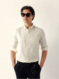BEAR HOUSE Soft Vanilla Button-Down Shirt