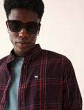 BEAR HOUSE Merlot Plaid Classic Shirt