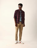 BEAR HOUSE Merlot Plaid Classic Shirt