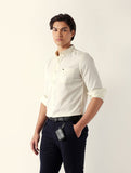 BEAR HOUSE Soft Vanilla Button-Down Shirt