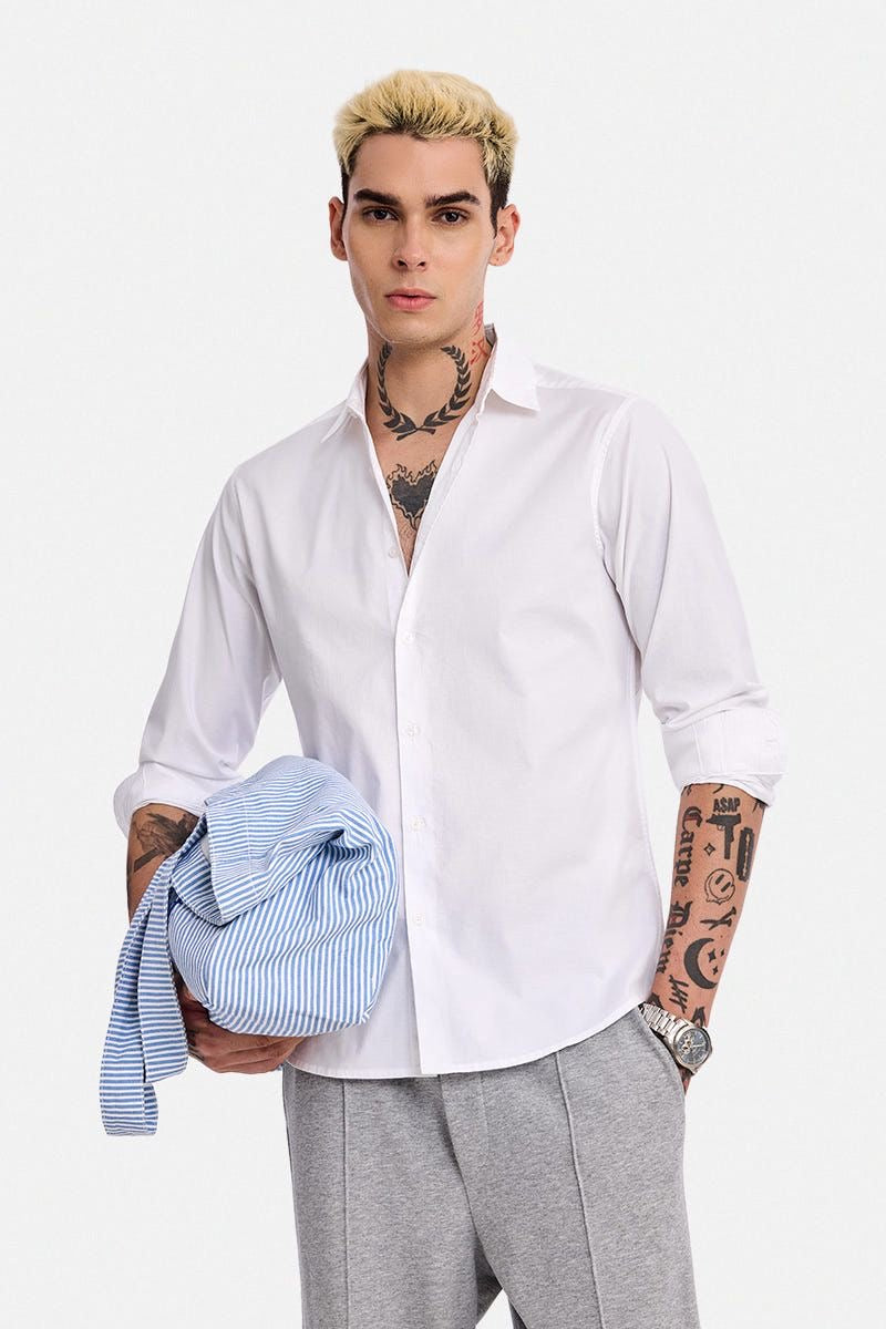SNITCH Classic Pearl Poplin Shirt