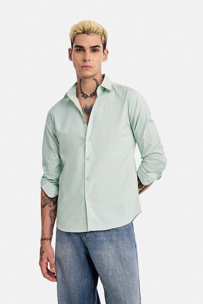SNITCH Pistachio Urban Poplin Shirt