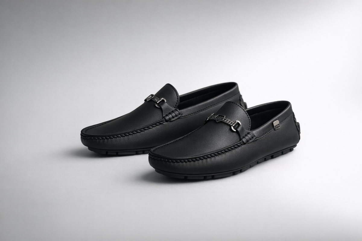 ShadowStride premium black loafers