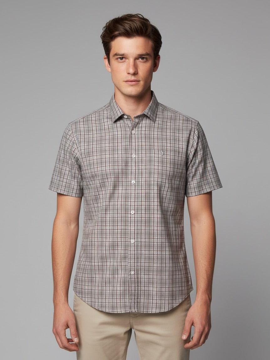 CITRUS Earthy Ash Plaid Shirt
