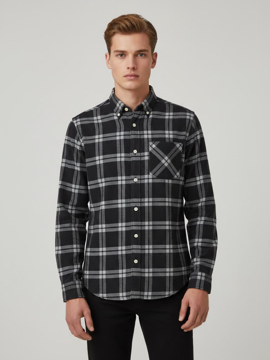 MENLO Obsidian Checks Shirt