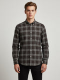MENLO Dark Roast Plaid Shirt