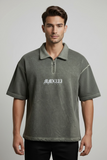Ash Olive Premium Zipped T Shirt