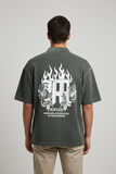 Ash Olive Premium Zipped T Shirt