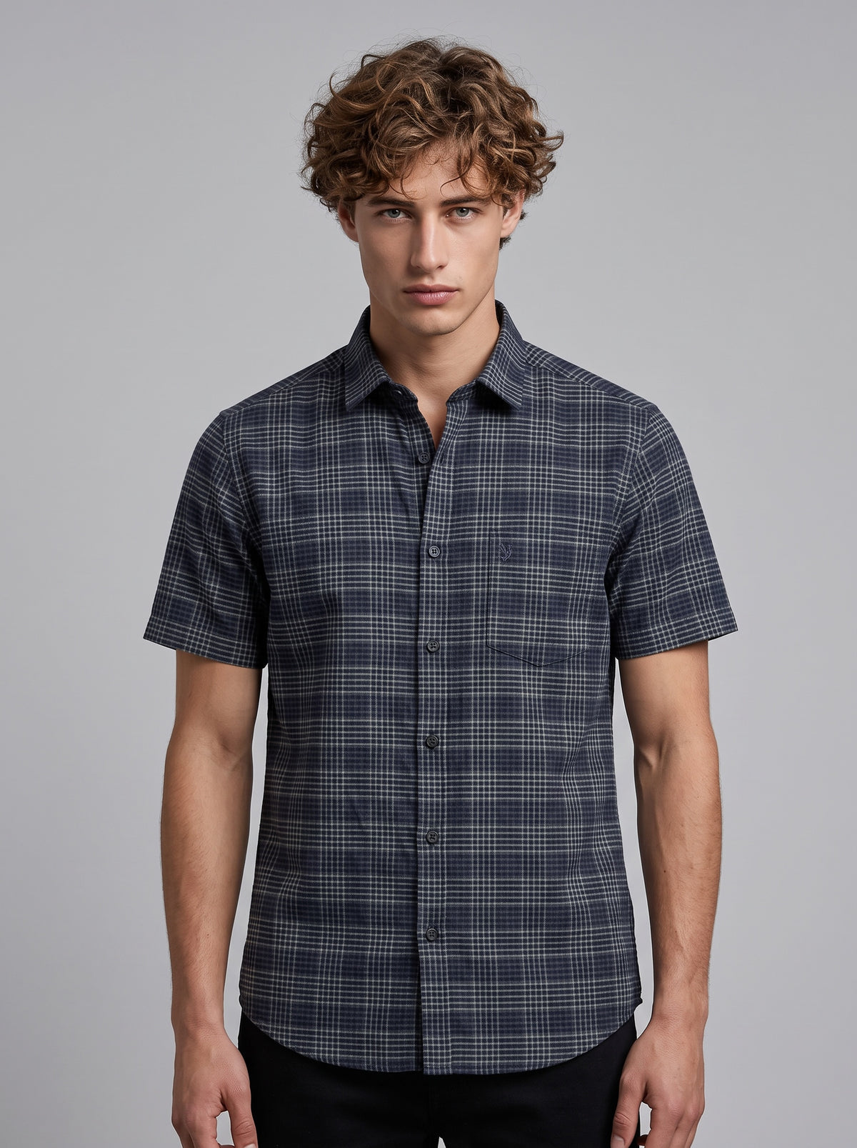 CITRUS Slate Indigo Madras Shirt