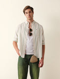 BEAR HOUSE Olive Track Stripe Shirt