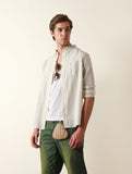BEAR HOUSE Olive Track Stripe Shirt