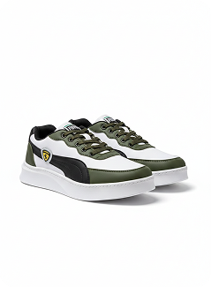 Turbo Edged Olive Green Premium Sneakers
